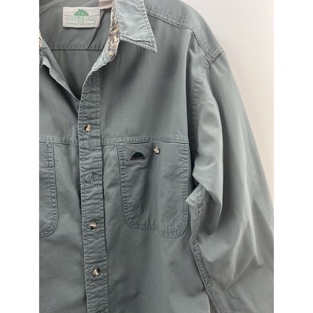 Bushlan Men’s Long Sleeve Button Front Vintage (89) Hunting Shirt Green Large - Picture 3 of 12